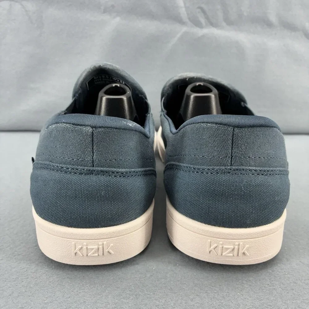Kizik Men’s 9.5 Hands Free Slip On Shoes Blue Canvas Casual Sneakers